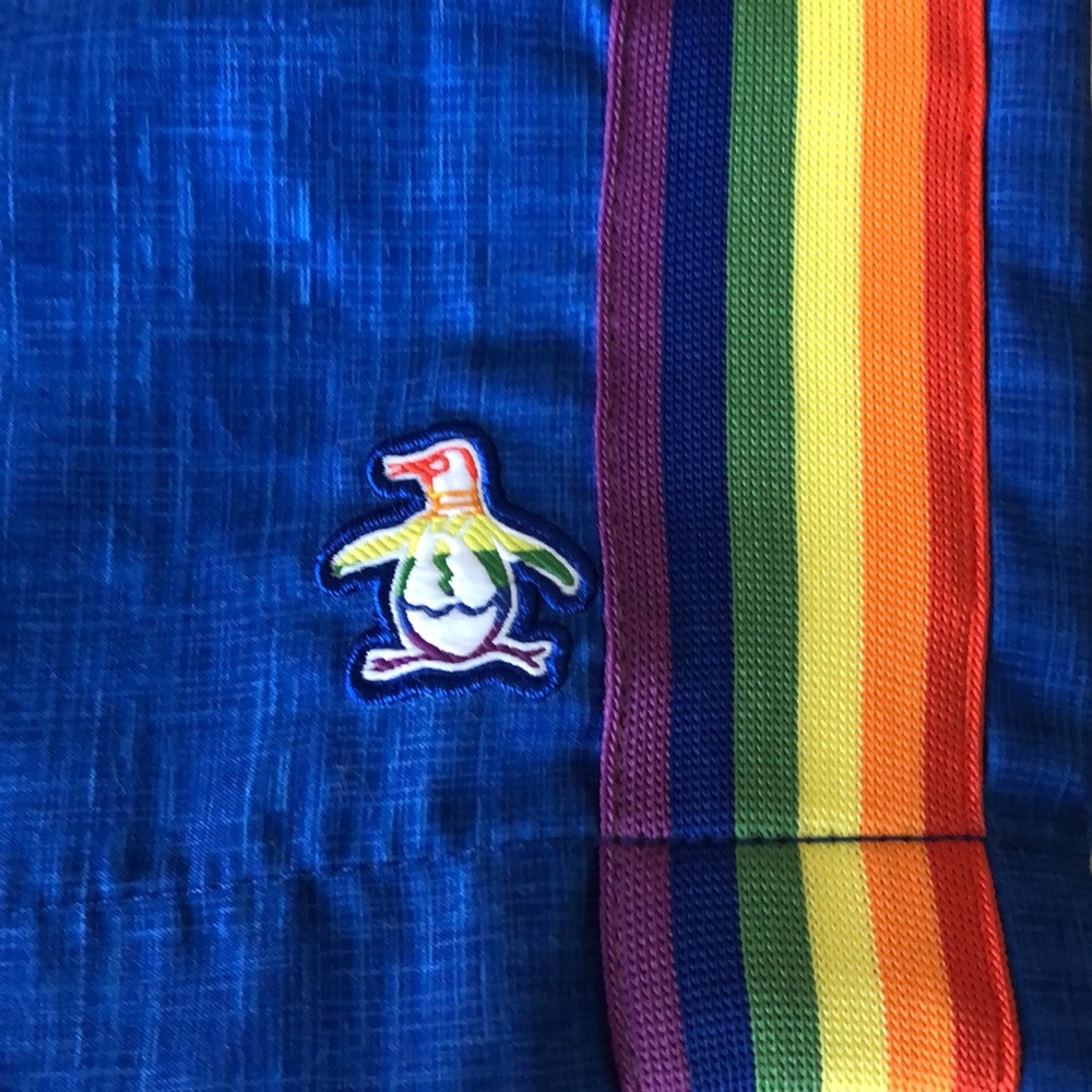 Original Penguin Blue Rainbow Pride Short Swim Trunks Bloomingdale’s Exclusive - Picture 5 of 15
